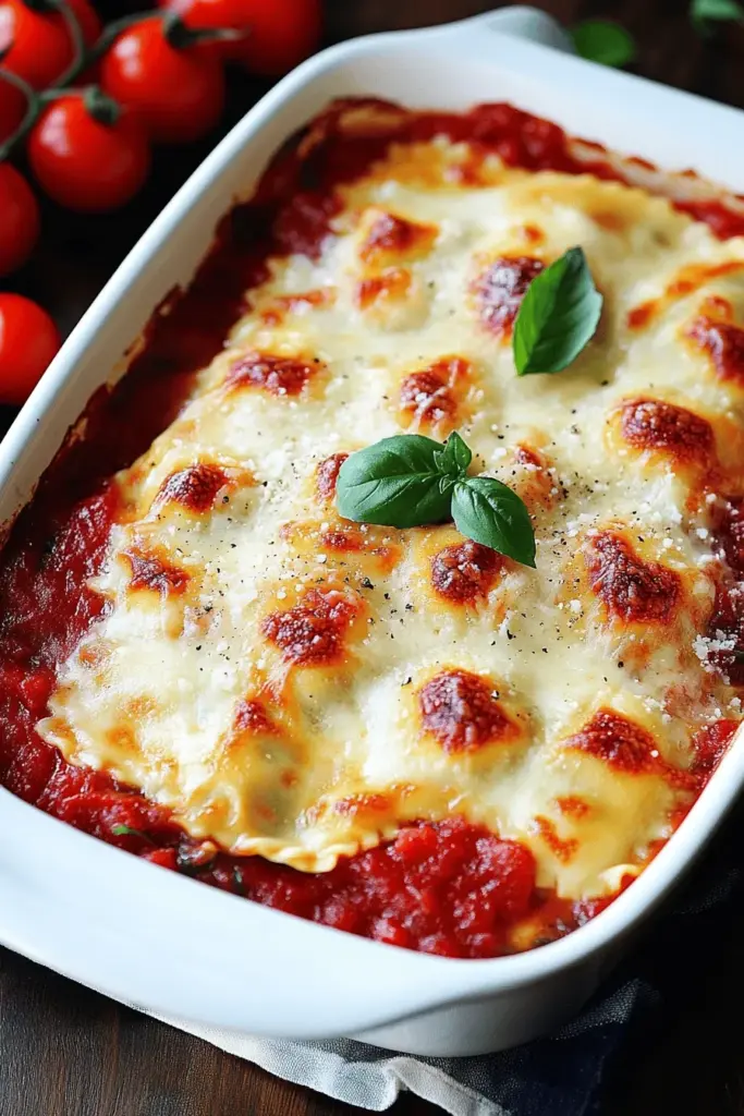 Ravioliauflauf mit Tomatensauce