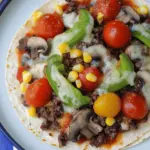 Schnelle Tortilla-Pizza mit Hackfleisch