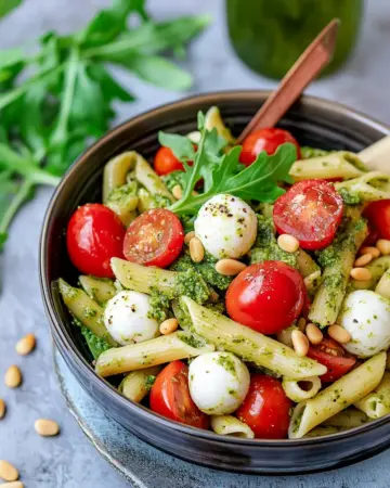 Schneller Nudelsalat mit Pesto