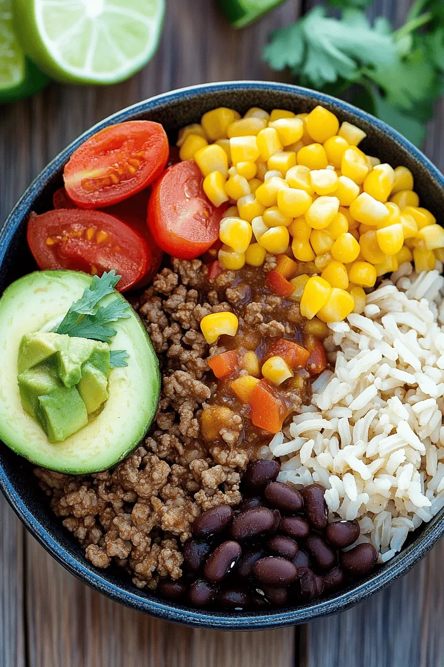 Taco Bowl mit Hackfleisch