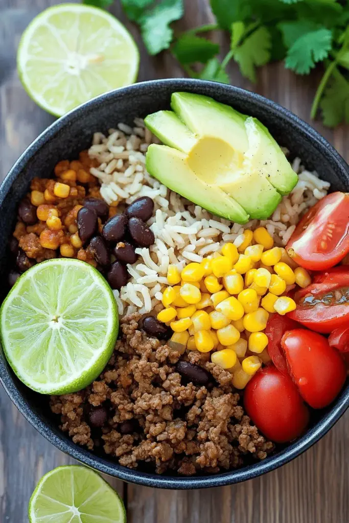 Taco Bowl mit Hackfleisch