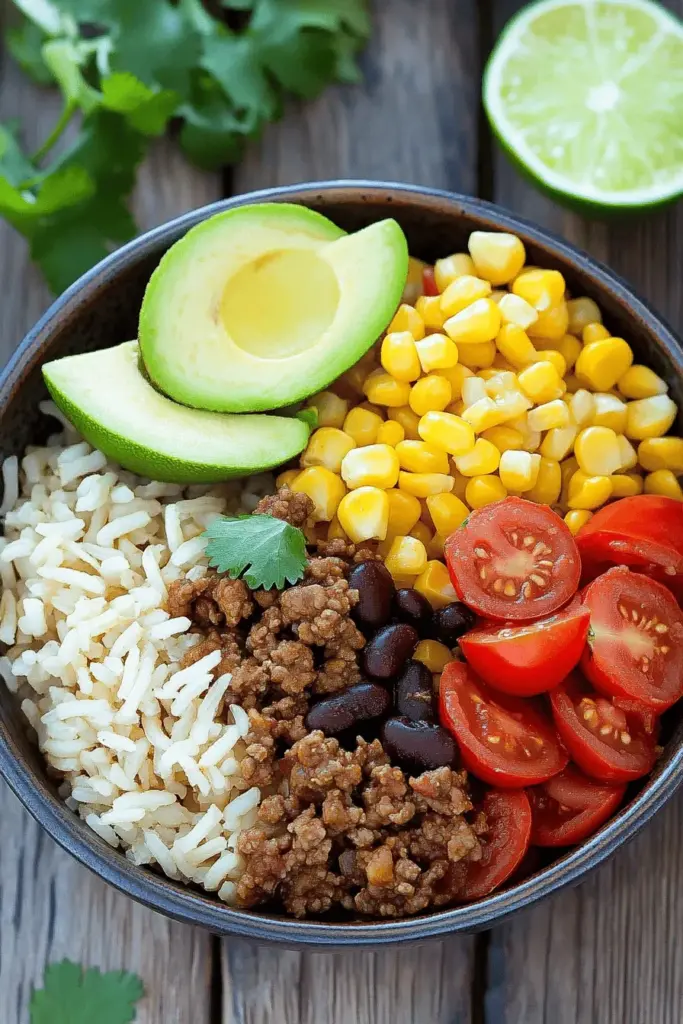 Taco Bowl mit Hackfleisch