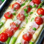 Überbackene Spargelröllchen