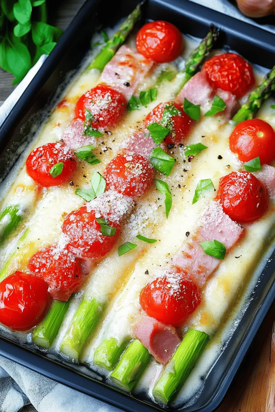 Überbackene Spargelröllchen