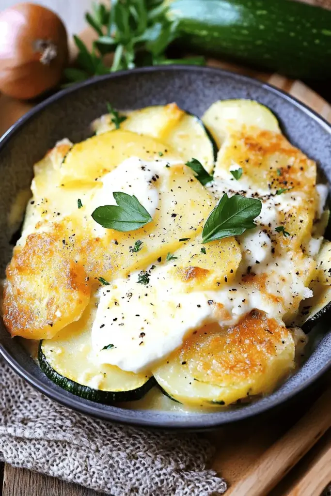 Zucchiniauflauf mit Kartoffeln